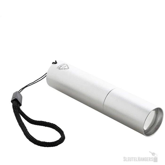 Chargelight Tone Oplaadbare Zaklamp Van Gerecycled Aluminium Zilver