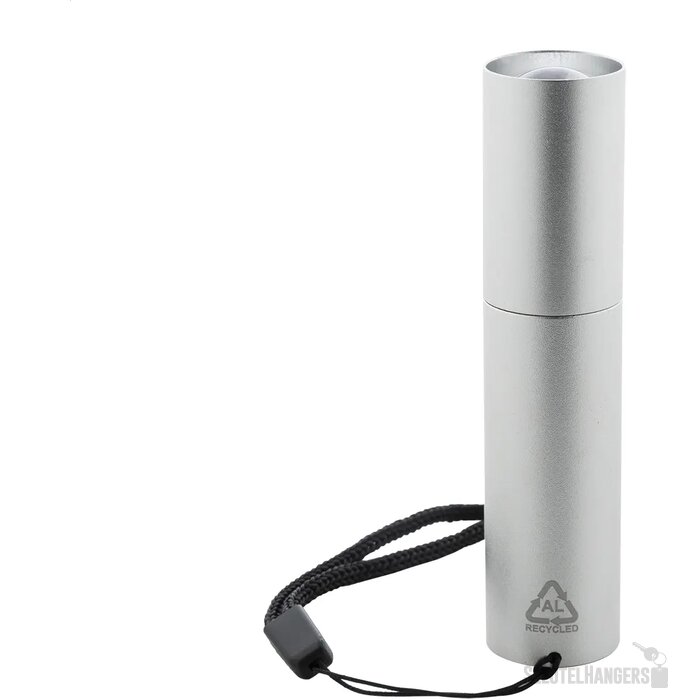 Chargelight Tone Oplaadbare Zaklamp Van Gerecycled Aluminium Zilver