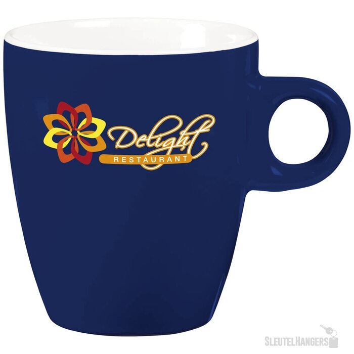 Koffiekopje Wit/Blauw 200 ml