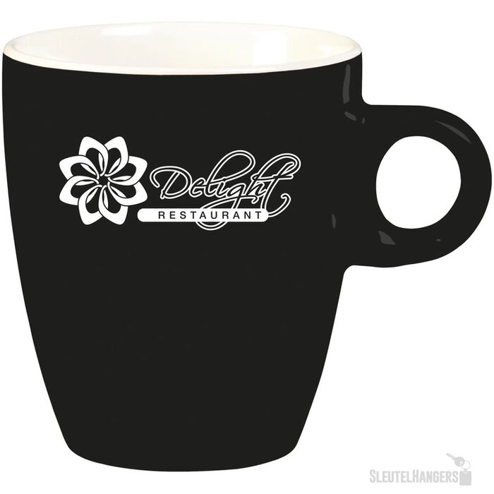 Koffiekopje Zwart/Wit 200 ml