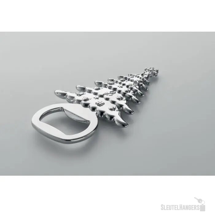Flesopener kerstpatroon Notle mat zilver