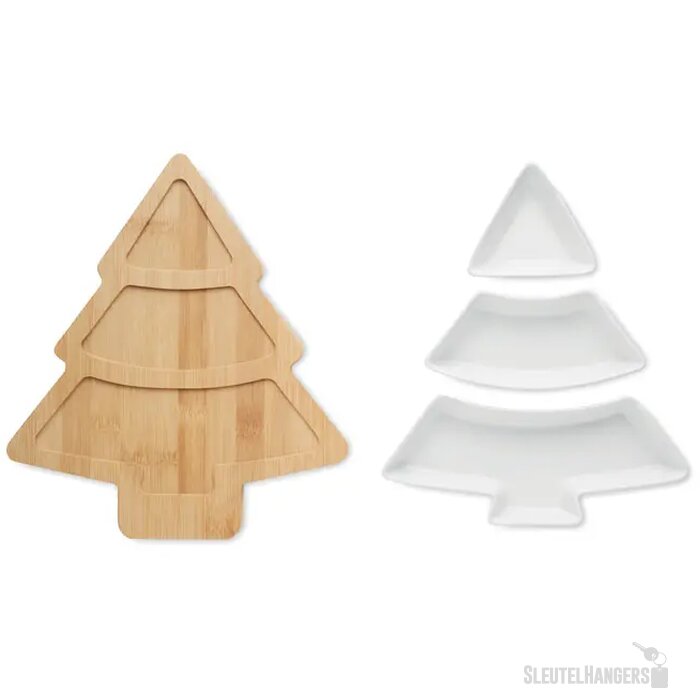 Kerstboom dienblad Viram wit
