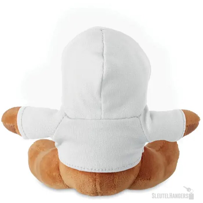 Rendier met hoodie Rudolph wit