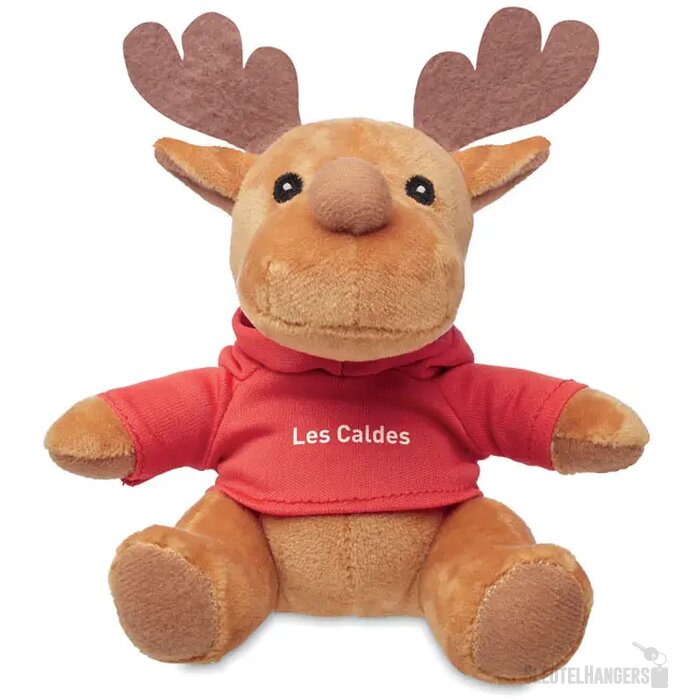 Rendier met hoodie Rudolph rood