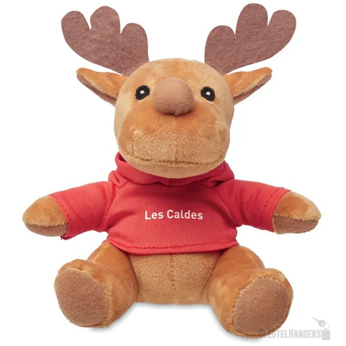 Rendier met hoodie Rudolph rood