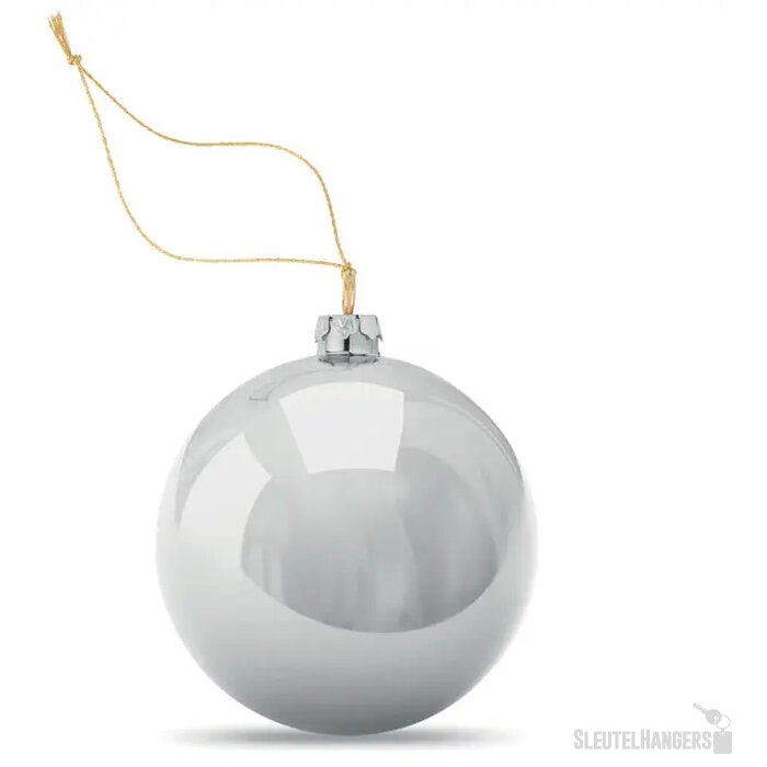 Sublimatie kerstbal Happy ball zilver