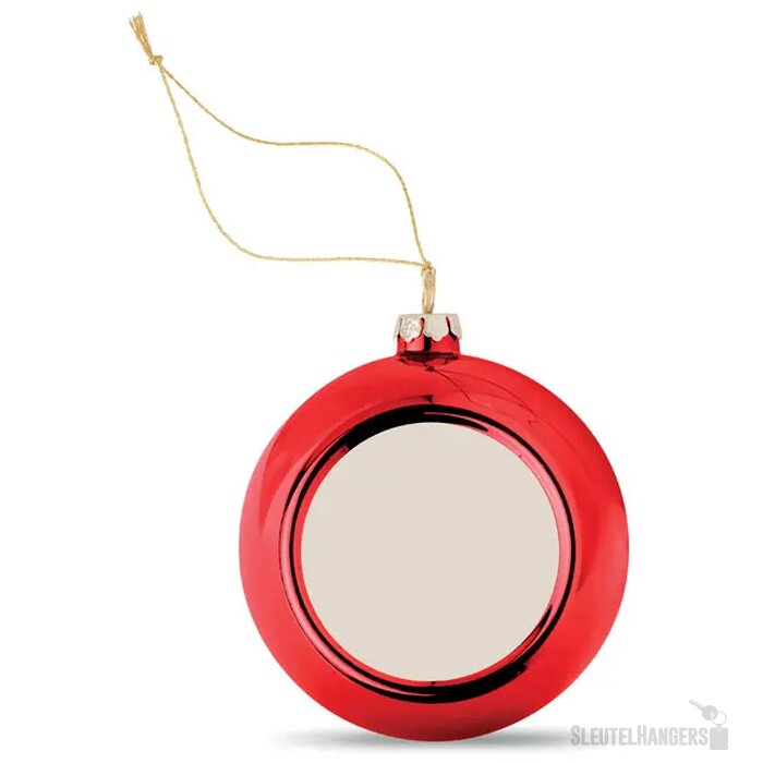 Sublimatie kerstbal Happy ball rood