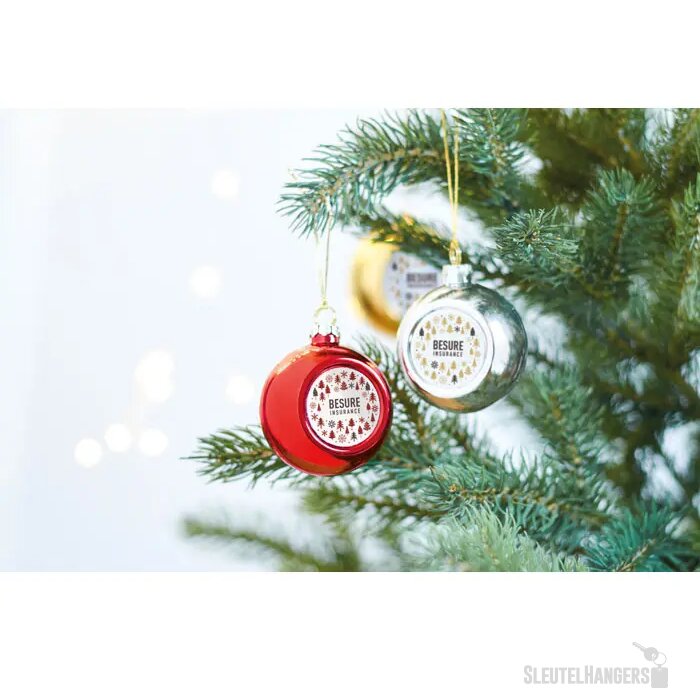 Sublimatie kerstbal Happy ball rood