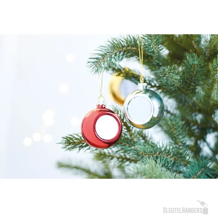 Sublimatie kerstbal Happy ball rood