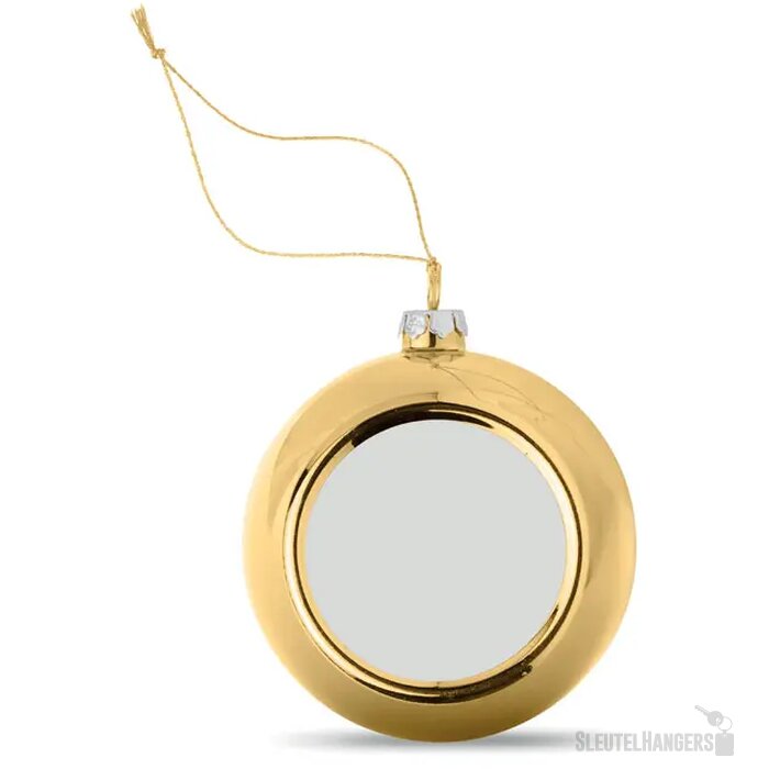 Sublimatie kerstbal Happy ball goud
