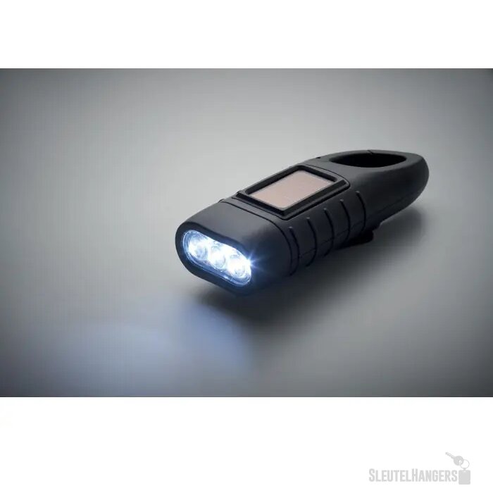 Zaklamp op zonne-energie met dy Sluz zwart