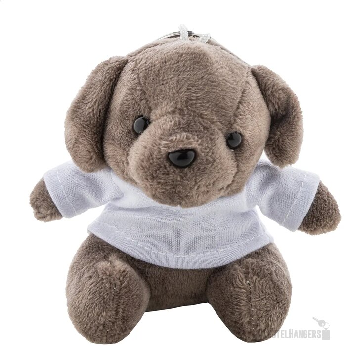 Dogfob Pluche Hond Sleutelhanger Bruin