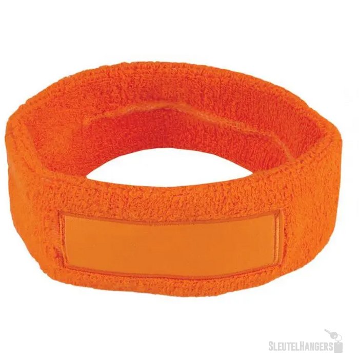 Hoofd Zweetband Met Label Oranje