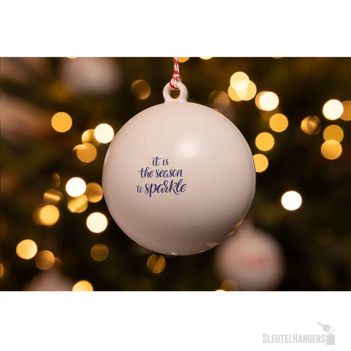 Gerecycled kunststof kerstbal (Ø 7 cm)
