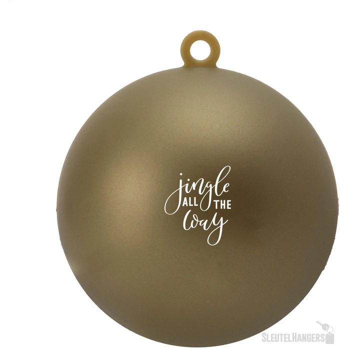 Gerecycled kunststof kerstbal (Ø 7 cm) Goud