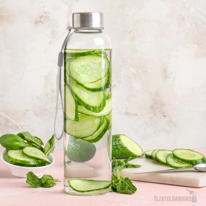 Waterfles glas 500ml transparant