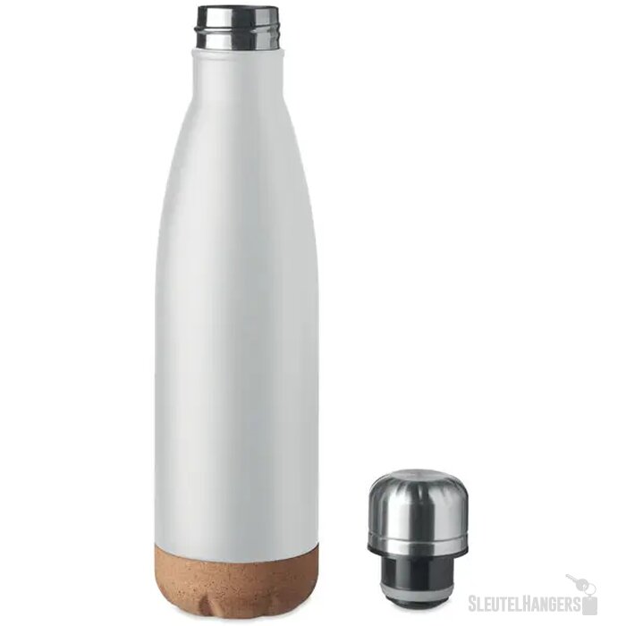Dubbelwandige fles 500 ml Aspen cork wit 500 ml