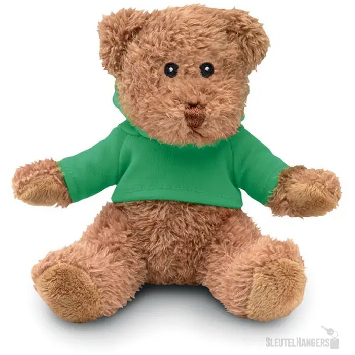 Teddybeer met sweatshirt Johnny groen
