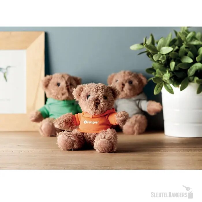 Teddybeer met sweatshirt Johnny oranje