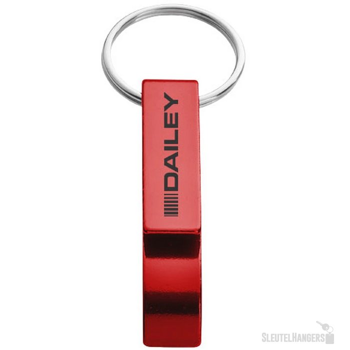 Sleutelhanger met fles- en blikopener Rood