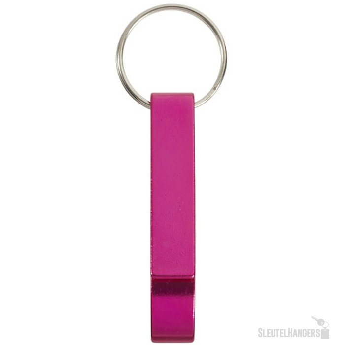 Sleutelhanger met fles- en blikopener Roze