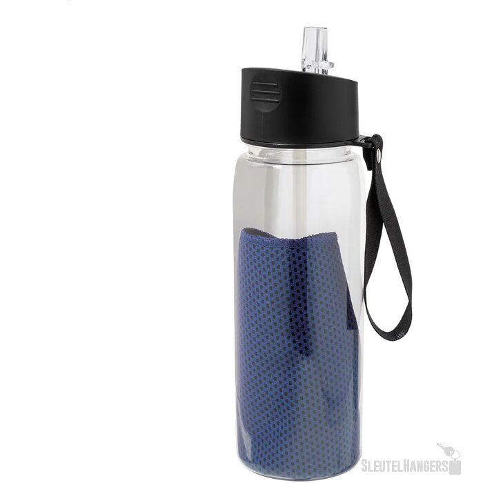 Fitmax Rpet Sportfles Met Handdoek Blauw