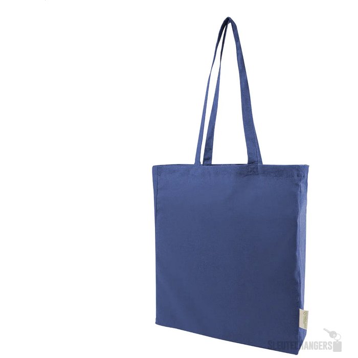 Guspex Hue Gerecyclede Katoenen Boodschappen Tas Blauw