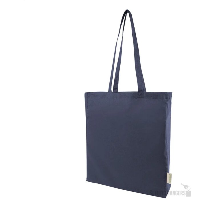 Guspex Hue Gerecyclede Katoenen Boodschappen Tas Donker Blauw
