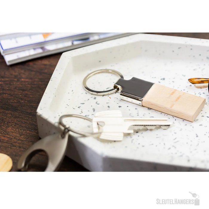 Lignum Sleutelhanger Natuurlijk