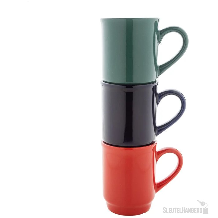 Marknad Stapelbare Keramische Mok Rood