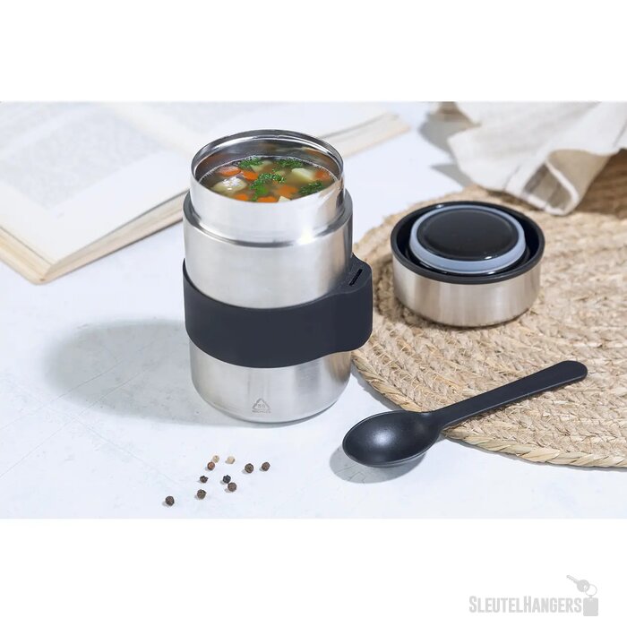 Minestrone Rss Geïsoleerde Lunchpot Zilver
