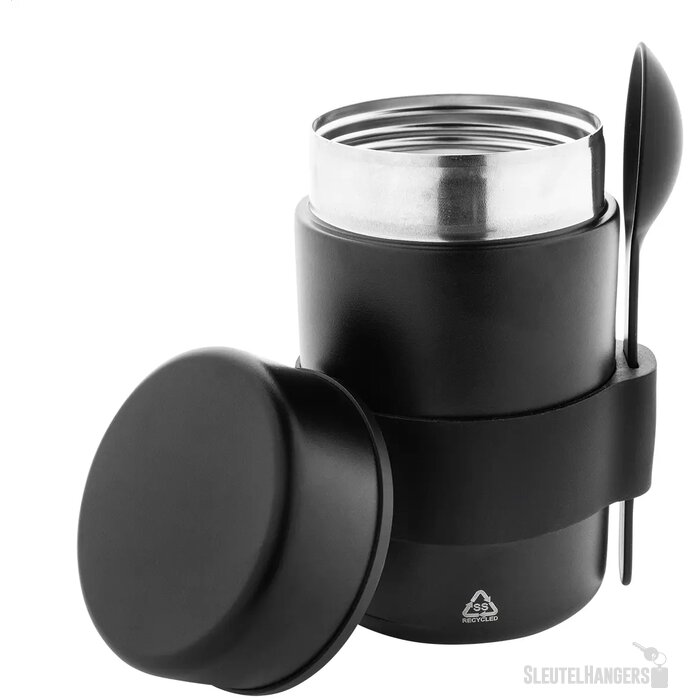 Minestrone Rss Geïsoleerde Lunchpot Zwart