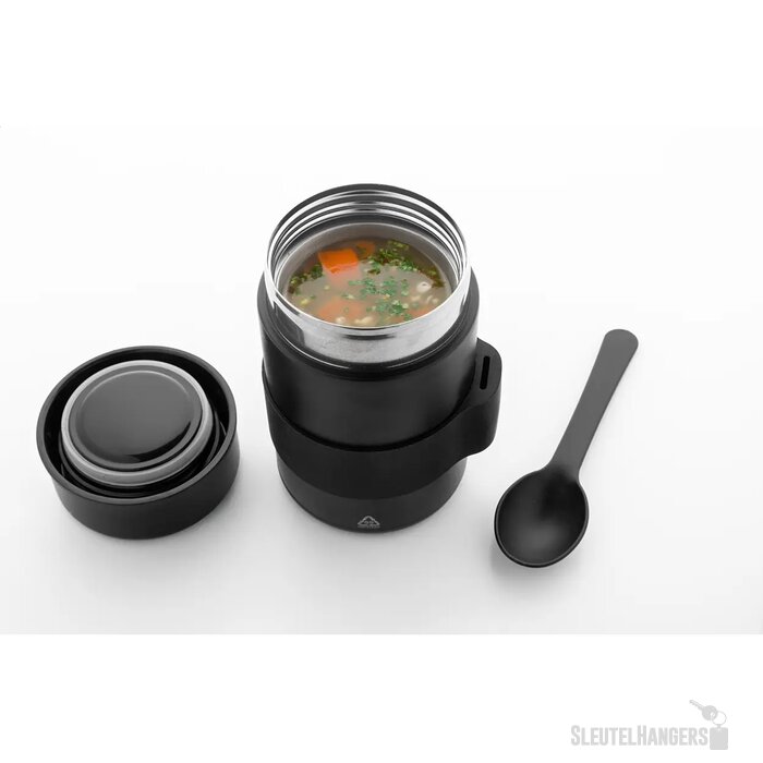 Minestrone Rss Geïsoleerde Lunchpot Zwart