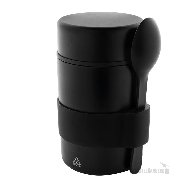 Minestrone Rss Geïsoleerde Lunchpot Zwart