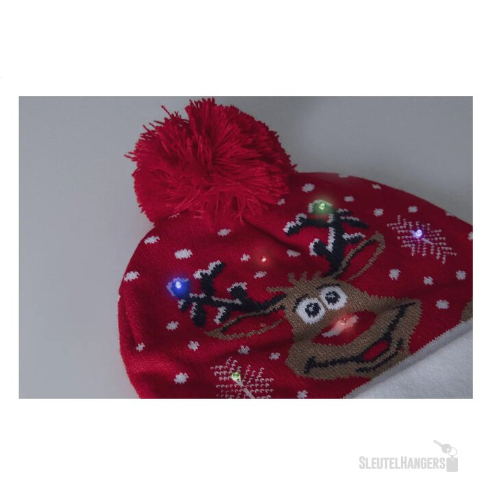Norrsken Kerst Led Wintermuts, Rendier Rood