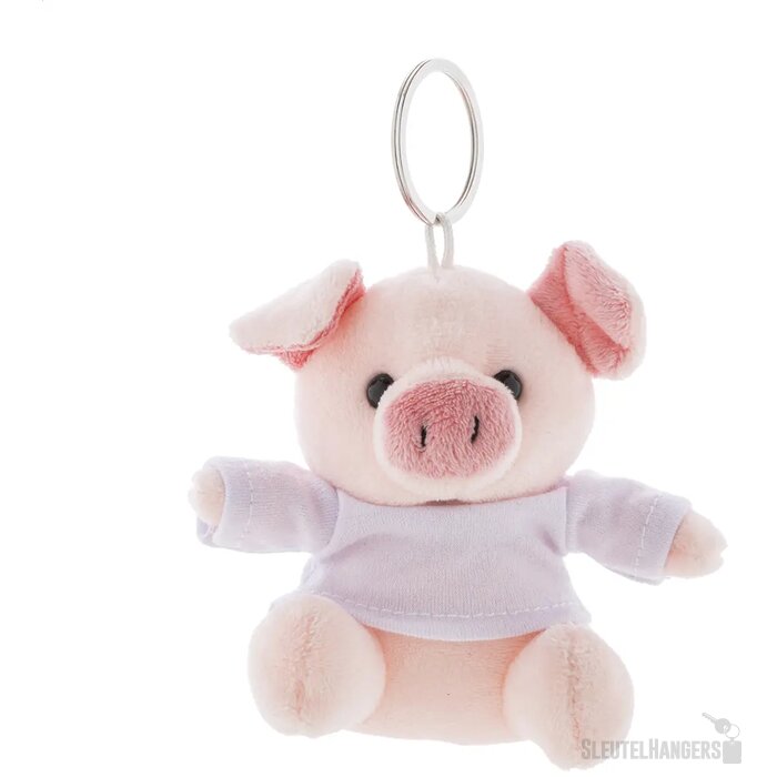 Pigfob Pluche Varken Sleutelhanger Fuchsia