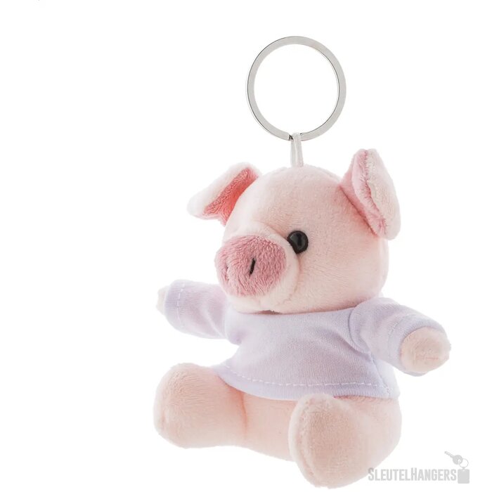 Pigfob Pluche Varken Sleutelhanger Fuchsia