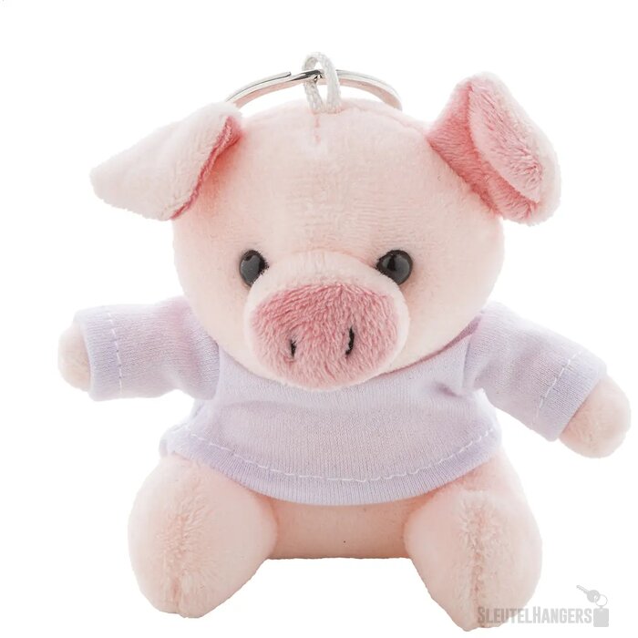 Pigfob Pluche Varken Sleutelhanger Fuchsia