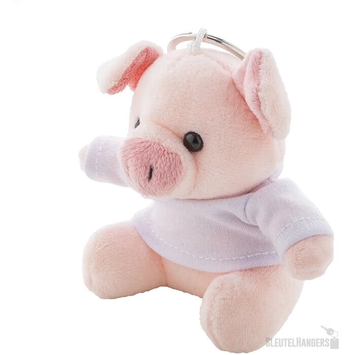 Pigfob Pluche Varken Sleutelhanger Fuchsia