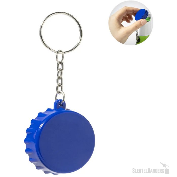 Popcap Rabs Flesopener Sleutelhanger Blauw