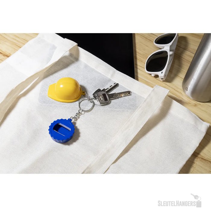 Popcap Rabs Flesopener Sleutelhanger Blauw