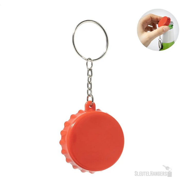 Popcap Rabs Flesopener Sleutelhanger Rood