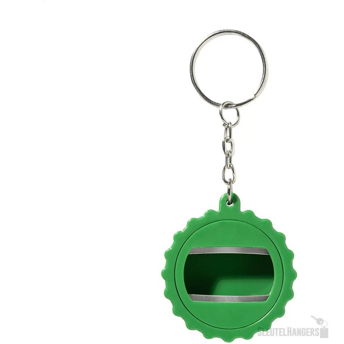 Popcap Rabs Flesopener Sleutelhanger Donker Groen