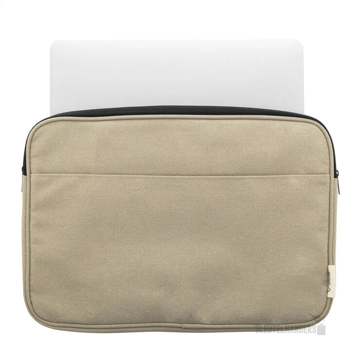 Rebyss Comp Laptoptas Van Gerecycled Canvas Beige