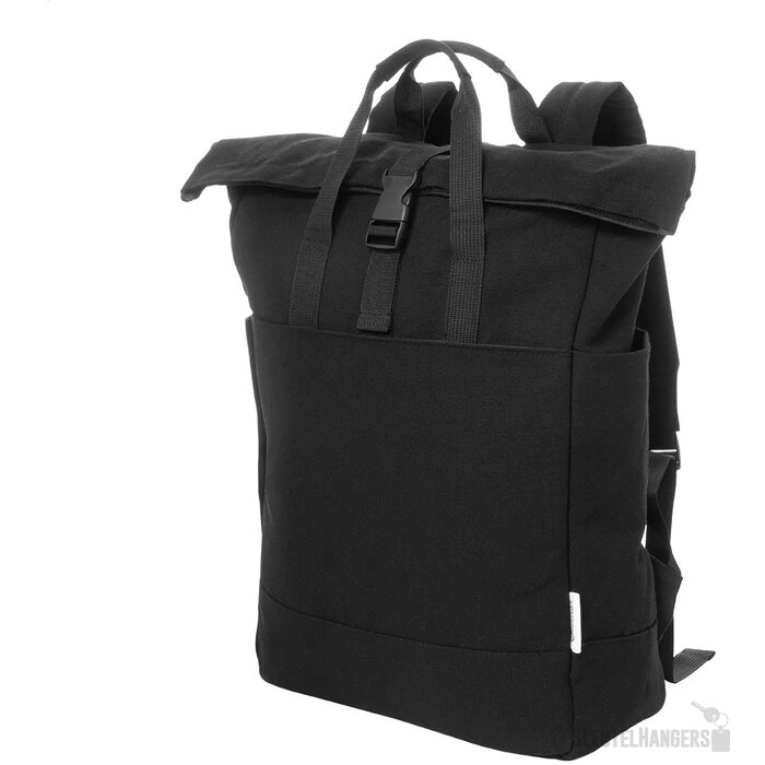 Rebyss Roll Rugzak Van Gerecycled Canvas Zwart