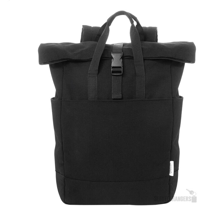 Rebyss Roll Rugzak Van Gerecycled Canvas Zwart