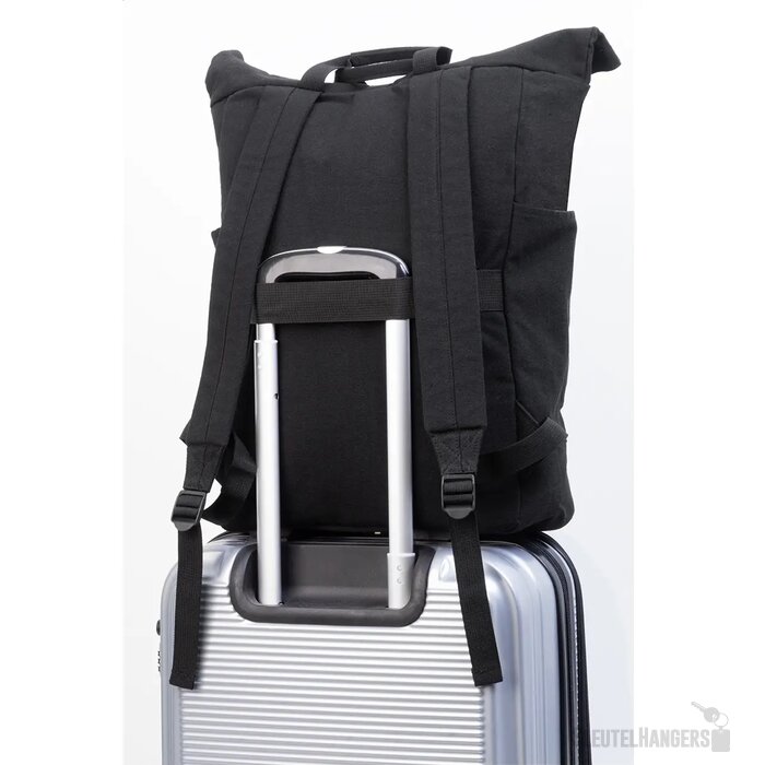 Rebyss Roll Rugzak Van Gerecycled Canvas Zwart