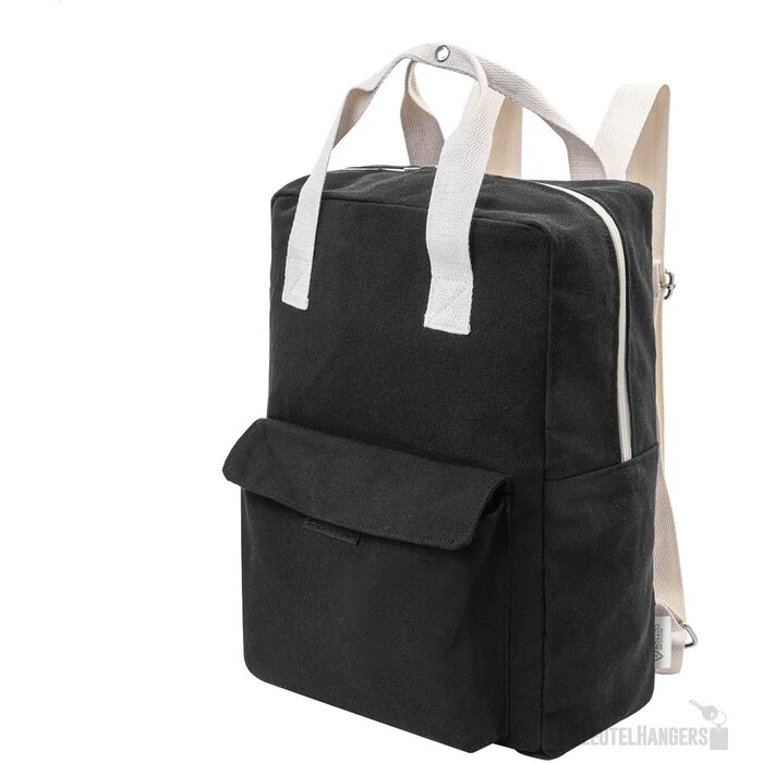 Rekan Back Gerecyclede Canvas Rugzak Zwart