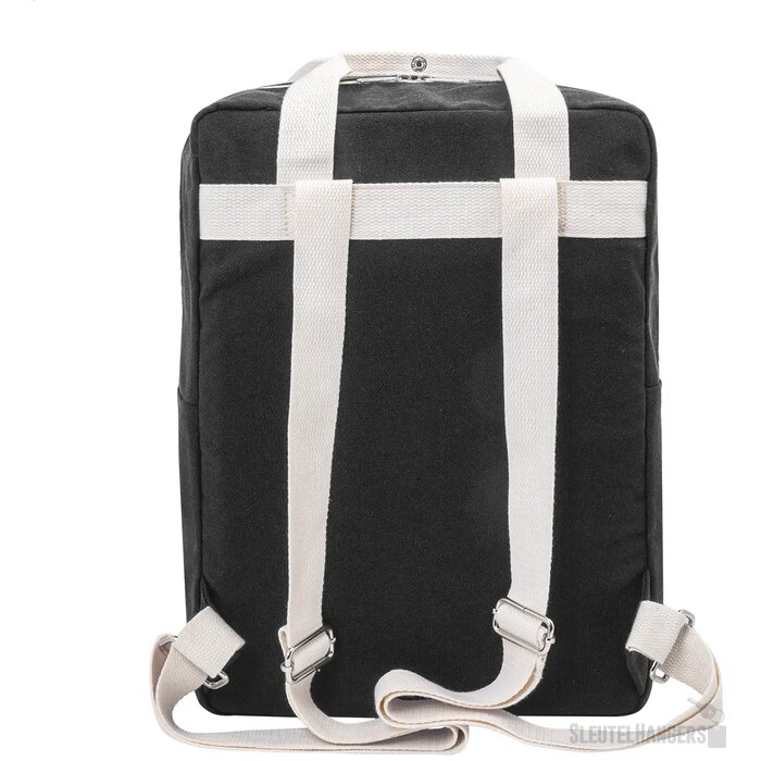 Rekan Back Gerecyclede Canvas Rugzak Zwart
