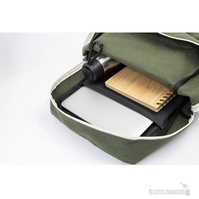 Rekan Back Gerecyclede Canvas Rugzak Groen
